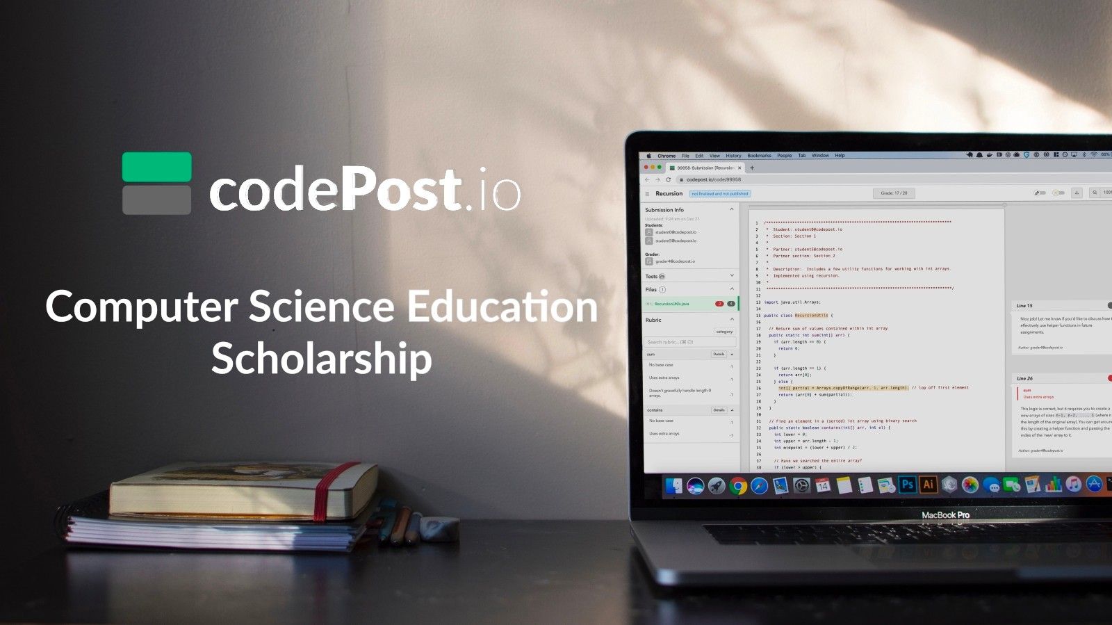 codePost Computer Science Education Scholarship Bold